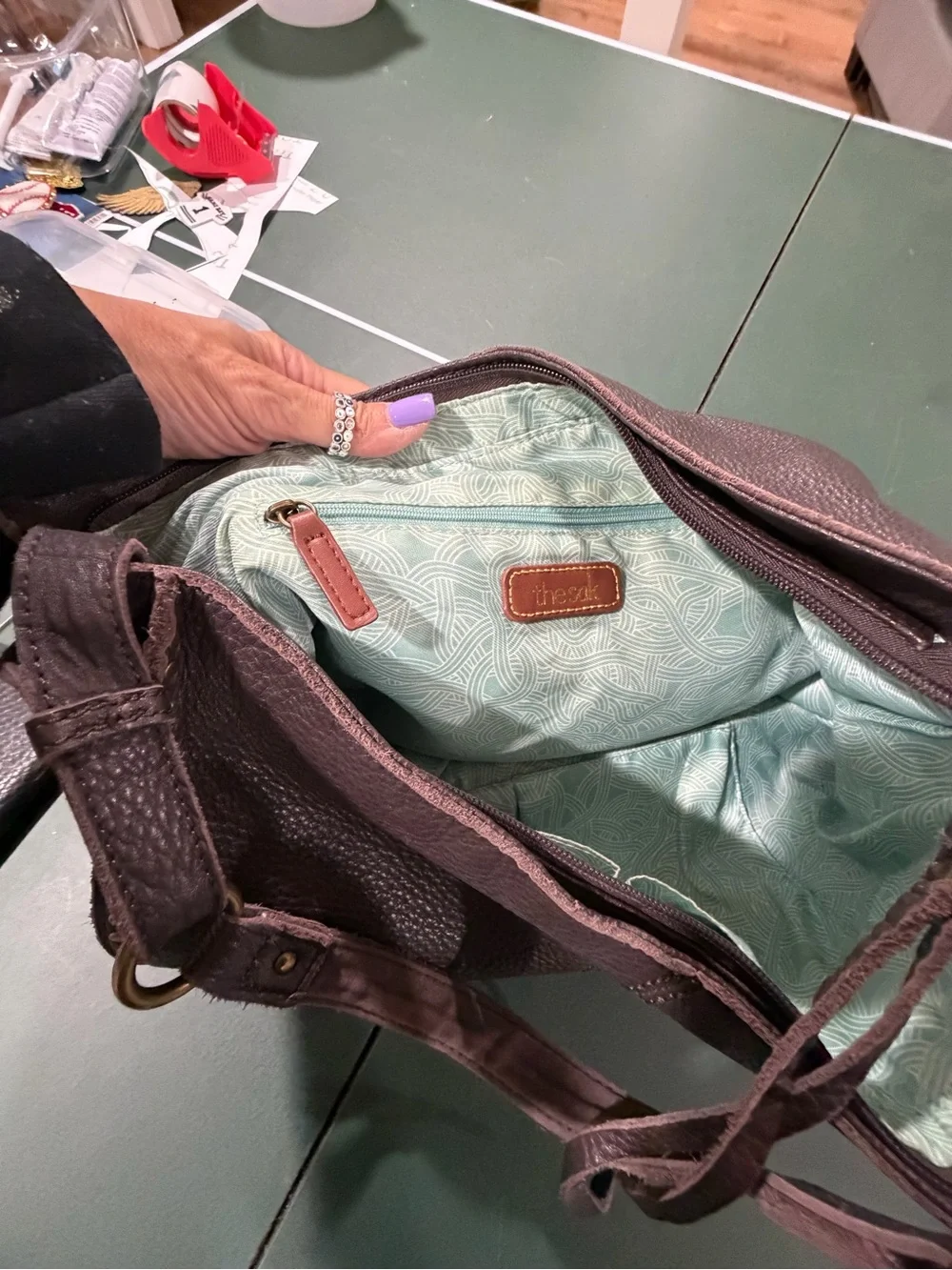 The Sak Brown Braided-Handle Hobo Bag